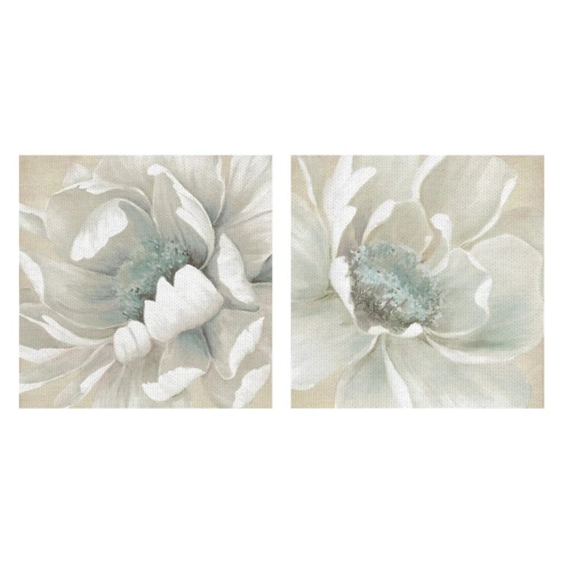 Winter Blooms I and II Canvas Art Prints, Set of 2