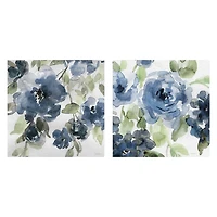 Blue Belles I and II Canvas Art Prints, Set of 2