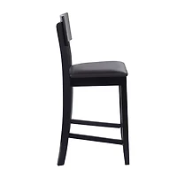 Tyler Vinyl Seat Black Counter Stool