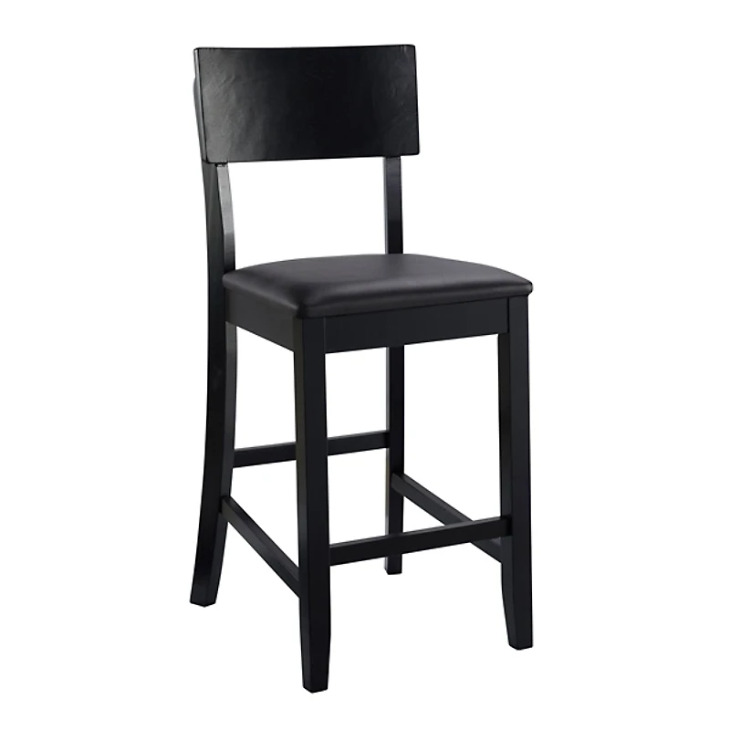 Tyler Vinyl Seat Black Counter Stool