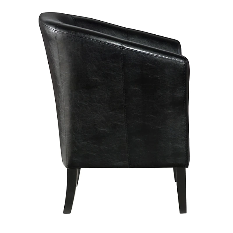 Jack Barrel Back Black Club Chair