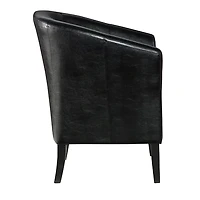 Jack Barrel Back Black Club Chair