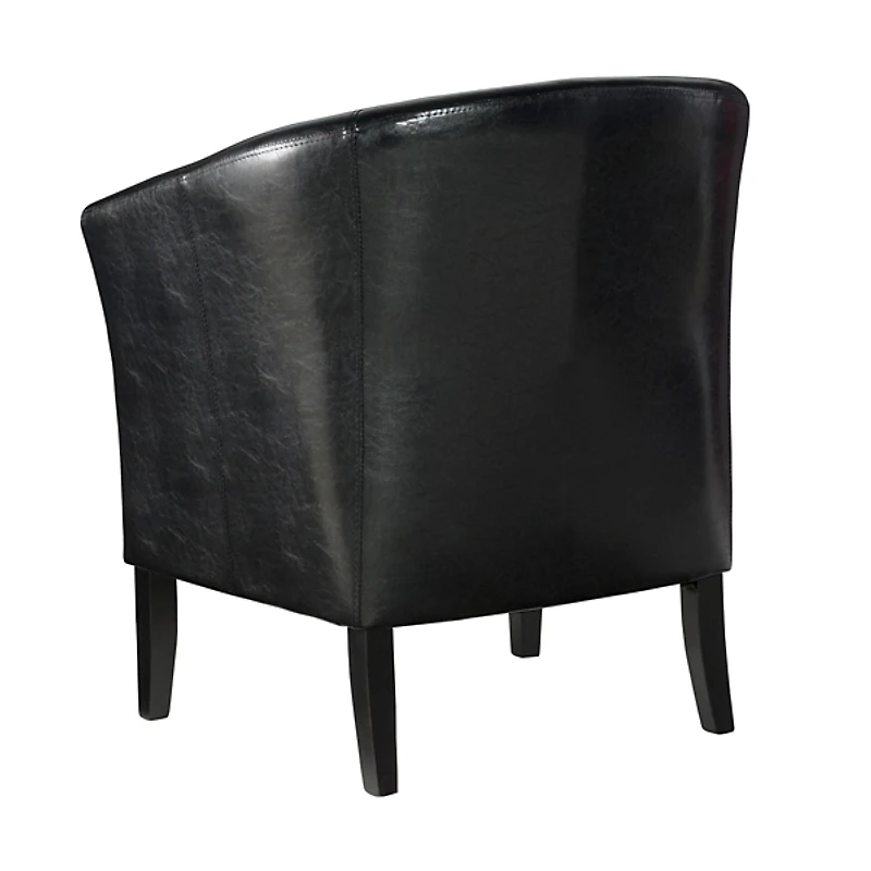 Jack Barrel Back Black Club Chair