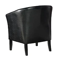 Jack Barrel Back Black Club Chair