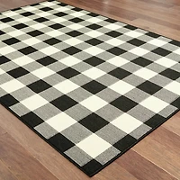 Madura Buffalo Check Outdoor Area Rug, 8x13