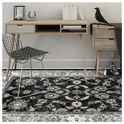 Black Alex Area Rug, 5x7