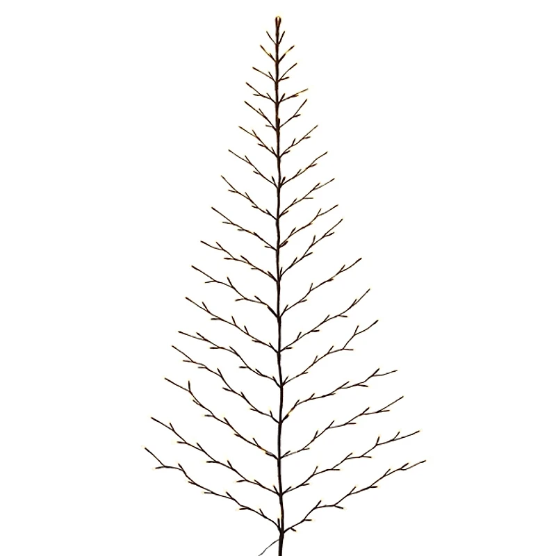 6 ft. Pre-Lit Twig Wall Hanging Christmas Tree