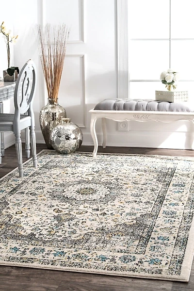 Gray Verona Medallion Area Rug, 5x7