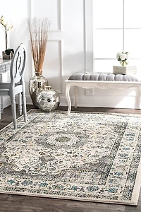 Gray Verona Medallion Area Rug, 5x7
