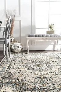 Gray Verona Medallion Area Rug, 5x7