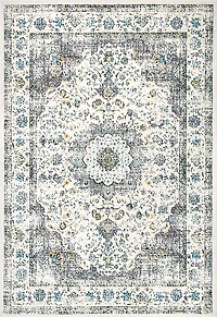 Gray Verona Medallion Area Rug, 5x7