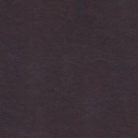 Brown Faux Leather Tufted Round Storage Ottoman