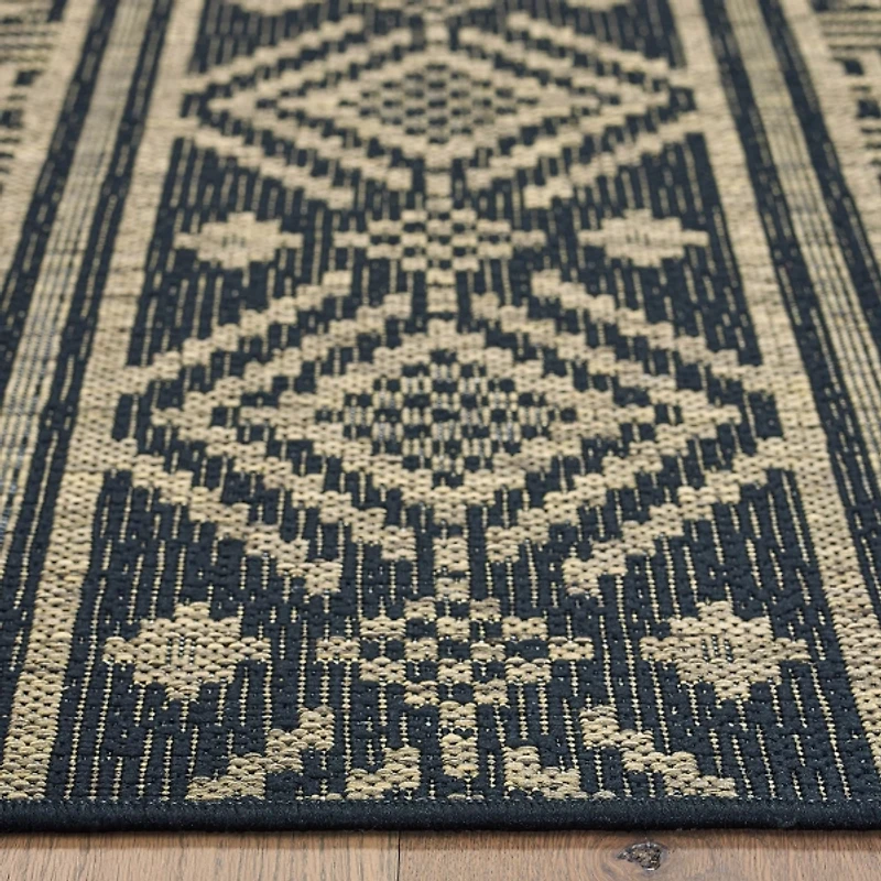 Greek Key Sun Shower Outdoor Area Rug