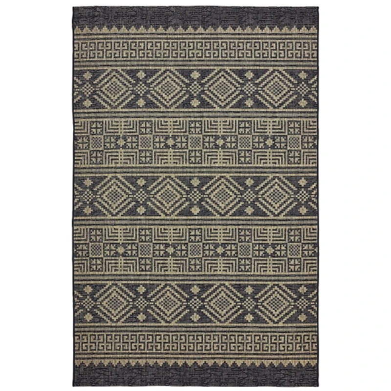 Greek Key Sun Shower Outdoor Area Rug