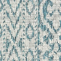 Azure Terrace Sun Shower Outdoor Area Rug, 5x8