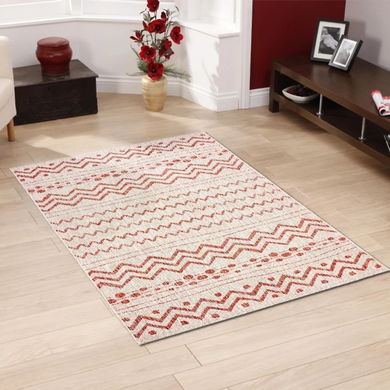 Geometric Stripe Sun Shower Outdoor Area Rug