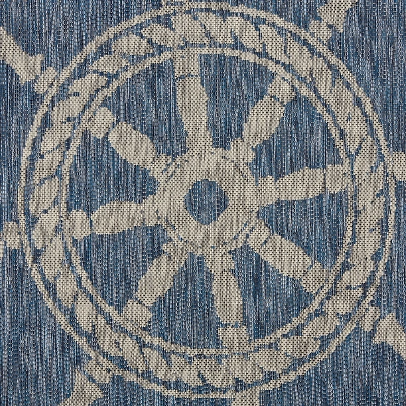 Captiva Nautical Helm Outdoor Area Rug, 7x9