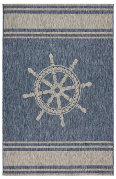Captiva Nautical Helm Outdoor Area Rug, 7x9