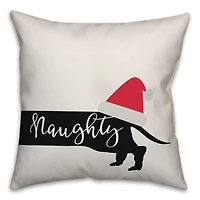 Naughty or Nice Dog Christmas Pillow