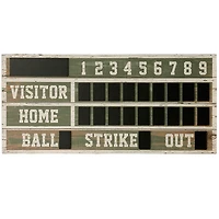 Vintage Ballpark Scoreboard Chalkboard Wall Plaque