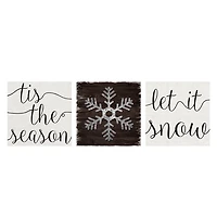 Tis the Season Canvas Art Prints, Set of 3