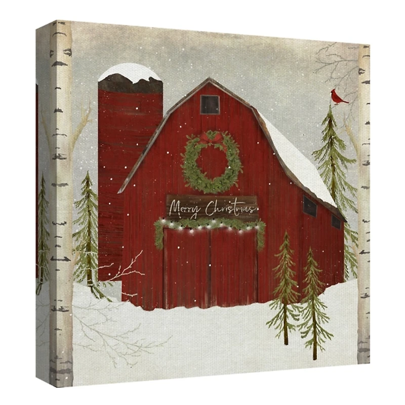 Barn and Church Canvas Art Prints, Set of 2