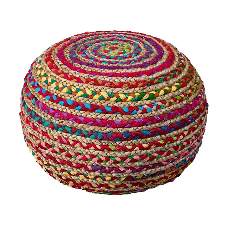 Boho Beauty Braided Pouf