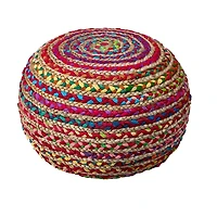 Boho Beauty Braided Pouf