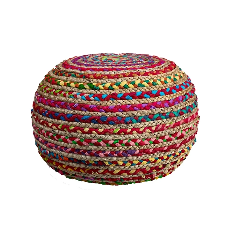 Boho Beauty Braided Pouf