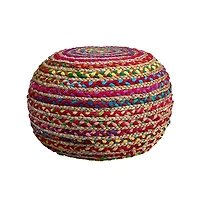 Boho Beauty Braided Pouf