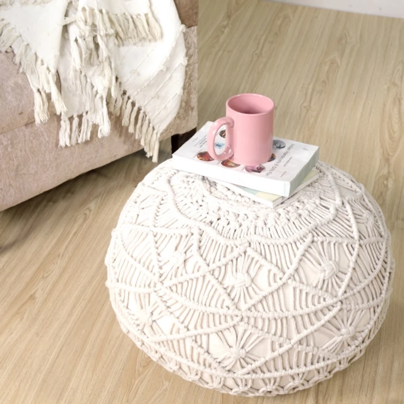 Mystic Macrame Pouf