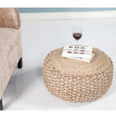 Nature's Child Braided Jute Pouf
