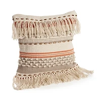 Spice and Natural Chic Fringe Pillow