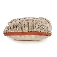Spice and Natural Chic Fringe Pillow