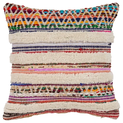 Multicolor Chevron Striped Pillow