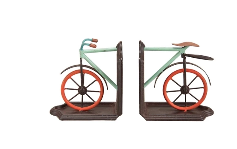 Rustic Bicycle Bookends, Set of 2