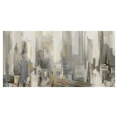 Large City Lights Canvas Art Print