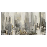 Large City Lights Canvas Art Print