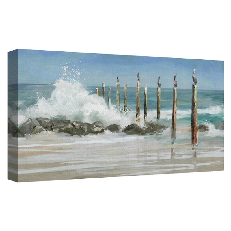 Perched By The Sea Canvas Art Print