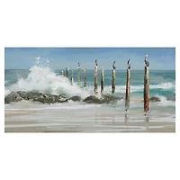 Perched By The Sea Canvas Art Print