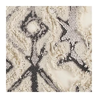 Gray Textured Geometric Pillow