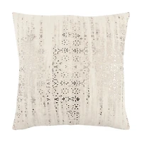 Silver Stripe Cotton Pillow