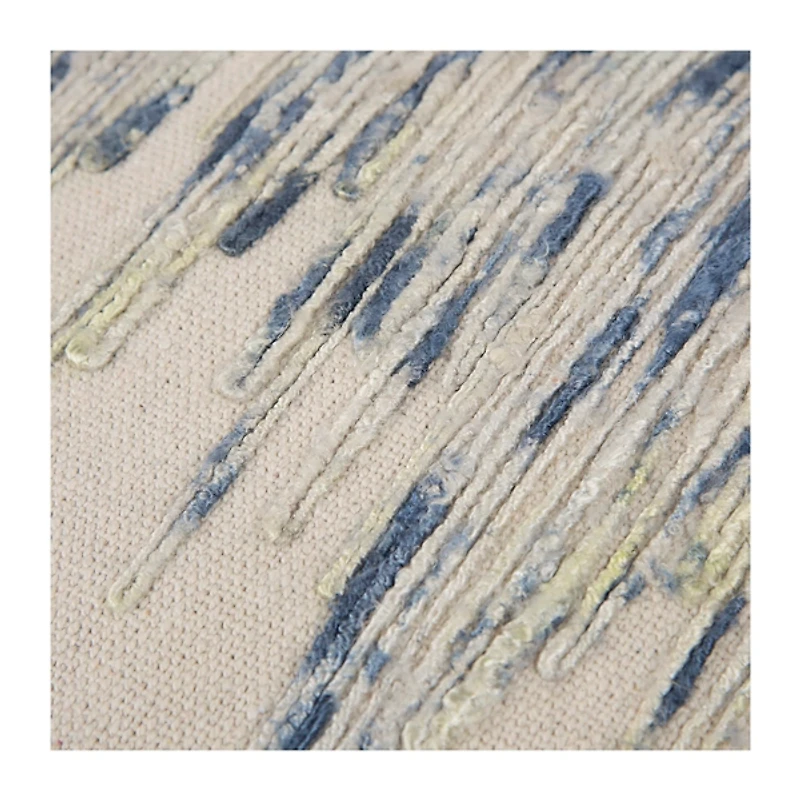 Blue Abstract Dripping Pillow