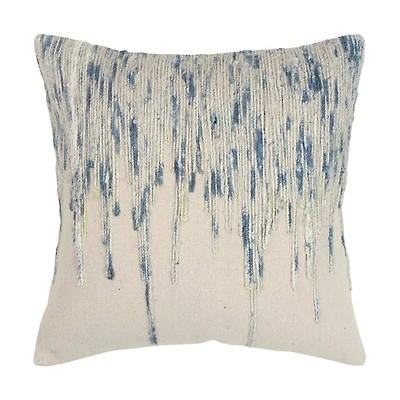 Blue Abstract Dripping Pillow