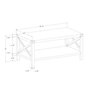 White Industrial X-Frame Coffee Table