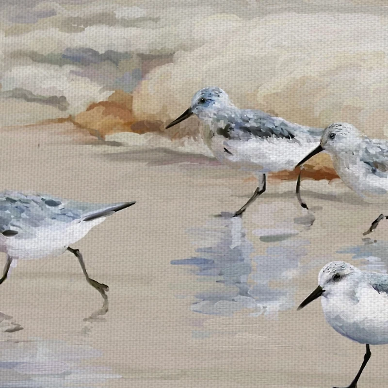 Sandpiper Beach I and II Art Prints, Set of 2