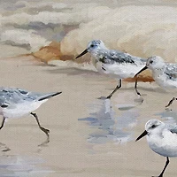 Sandpiper Beach I and II Art Prints, Set of 2