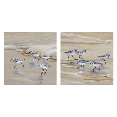 Sandpiper Beach I and II Art Prints, Set of 2