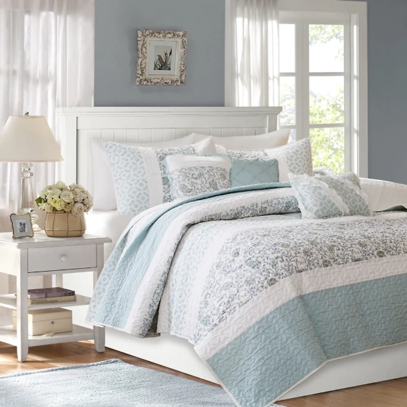 Blue Valerie 6-pc. King Coverlet Set