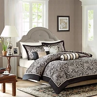 Black Welma 12-pc. King Bedding Set